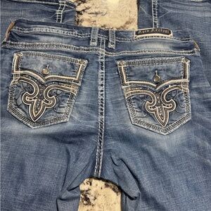 Rock Revival Denim Jeans with Embroidered Details